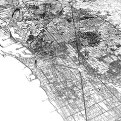 Fototapeta premium 3D illustration of city and urban in Barcelona Spain