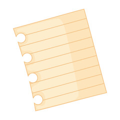 Sheet of paper icon School supply Vector