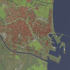 Fototapeta premium 3D illustration of city and urban in Valencia Spain