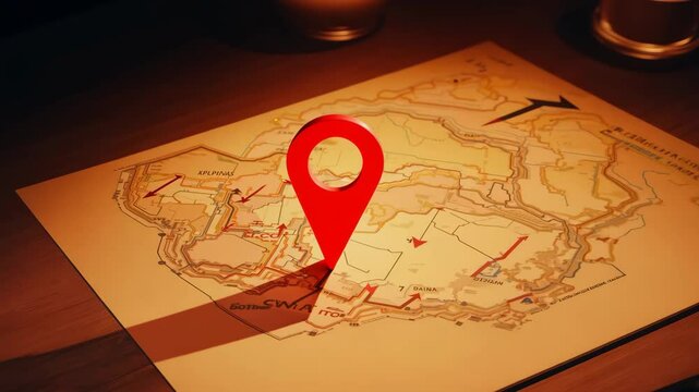 Discovering hidden treasures using a vintage map and compass at a cozy desk setting