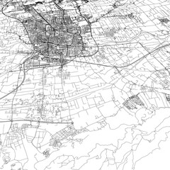 3D illustration of city and urban in Murcia Spain