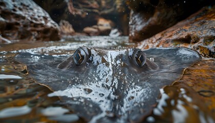 Obraz premium Stingray face closeup.
