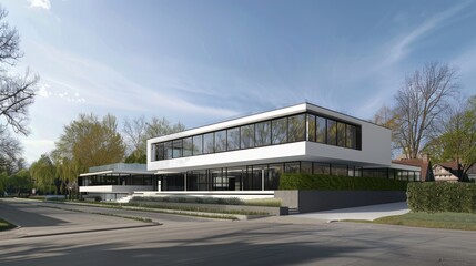 Obraz premium Modern Architectural Design in a Residential Setting