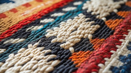 Fototapeta premium close up of colorful wool