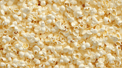 a seamless pattern of a close-up, top-down view of popcorns, filling the entire frame with a focus on the intricate details of the elements