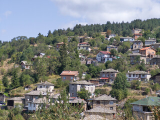 Obraz premium Village of Sitovo with nineteenth century houses, Bulgaria