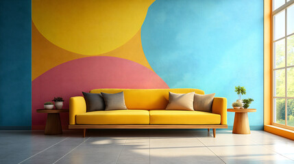 Vibrant and Playful Interiors with Geometric Patterns and Bold Colors