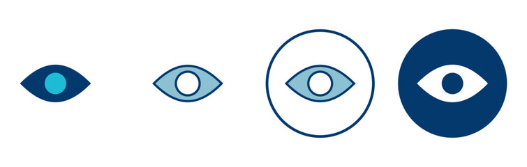 Eye icon vector isolated on white background. Look and Vision icon. Eye vector icon