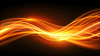 Dynamic, abstract wave design with warm colors and sparkling details.