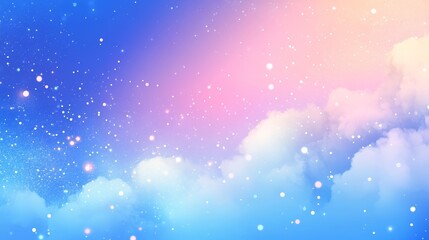 Naklejka premium Blue and pink colorful clouds of smoke mixed with shiny glitter powder particles, creating an abstract and vibrant burst effect in a dynamic, ethereal background for creative design projects