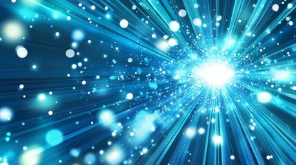 Naklejka premium Dark blue starburst textured surface with explosive energy, dynamic rays, and abstract light effect, perfect for futuristic designs, digital innovation, and high-energy themes in modern visuals