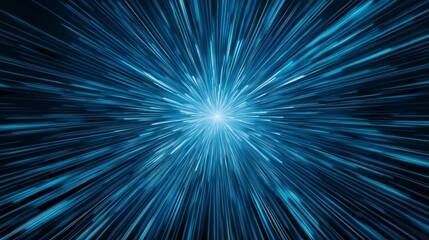 Dark blue starburst textured surface with explosive energy, dynamic rays, and abstract light effect, perfect for futuristic designs, digital innovation, and high-energy themes in modern visuals