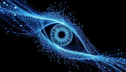 Eye of the world.Abstract particle background.