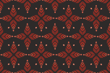 Obraz premium Vector illustration of an ethnic geometric pattern. Bohemian seamless pattern. Embroidery. Seamless traditional design pattern for fabrics, backgrounds, carpets, wallpapers, clothes, and pillowcases. 