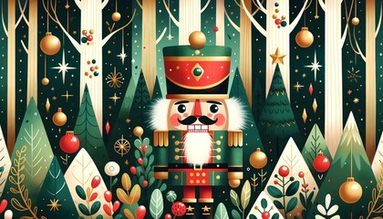 Nutcracker Festivo: Magia Navide&ntilde;a Ilustrada