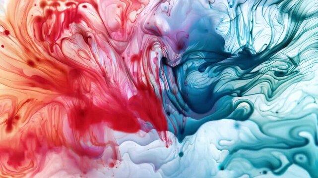 Motion of Fluid forms created by ink spreading in water, creating soft, organic shapes