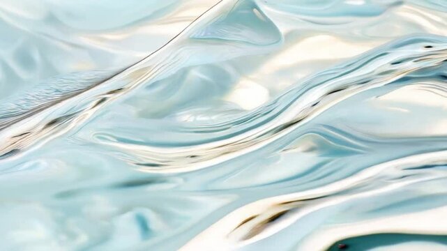 Motion of Rippled glass surface with fluid, distorted reflections