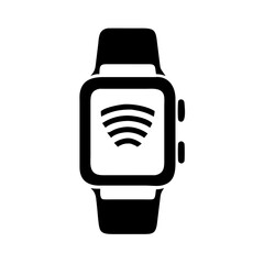 Smart Watch Wifi Silhouette Icon S