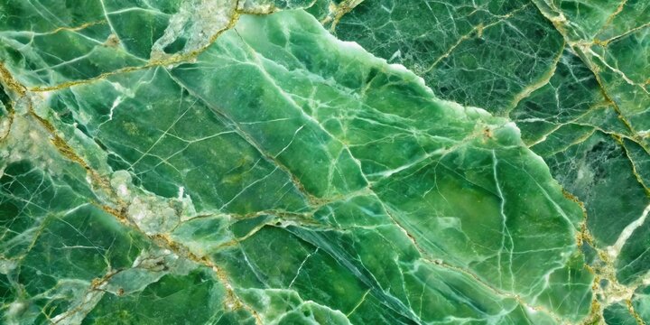 A radiant green stone comes into focus, its polished surface showcasing an intricate network of veins and patterns