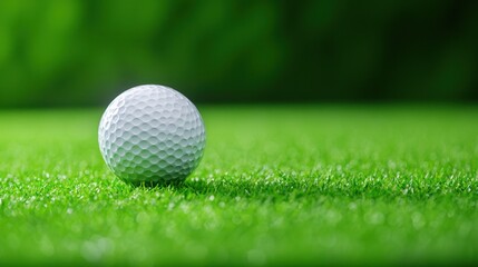 Obraz premium Golf ball on green grass