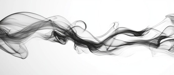 Line art illustration of dark flame smoke against a light backdrop