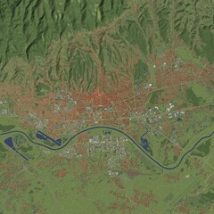 3D illustration of city and urban in Zagreb Croatia