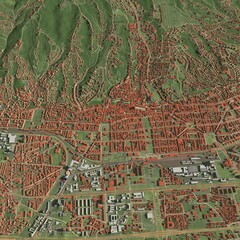 3D illustration of city and urban in Zagreb Croatia