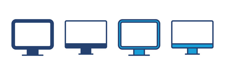 Computer icon vector. computer monitor icon vector.