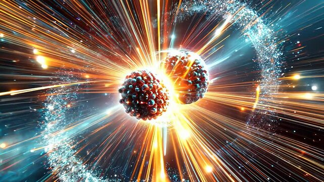 The Dynamic Fusion of Various Particles in an Exquisite Abstract Cosmic Scene Design