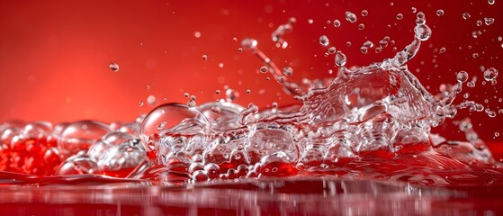 Dynamic water splash.