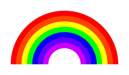 Obraz premium colorful rainbow design isolated on white background.