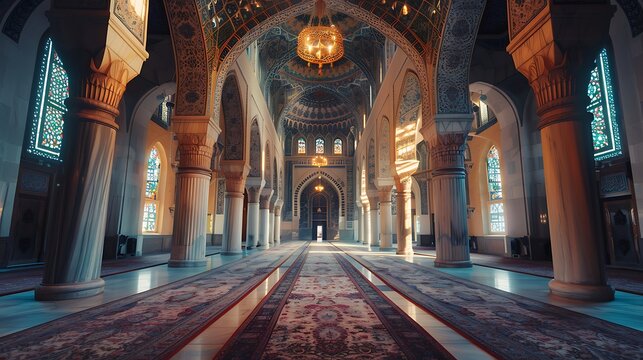 the beauty of the mosque.
