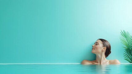 A woman enjoying a hydrotherapy session in a luxury spa