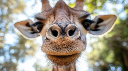 Obraz premium Close Up of a Giraffe's Face