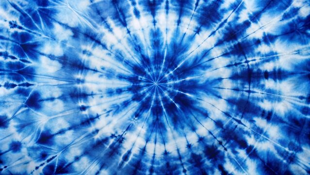 Indigo blue tie dye pattern background with abstract design