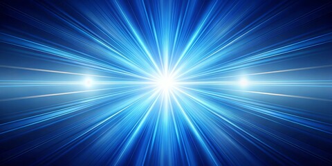 Abstract background with glowing light rays on a blue gradient