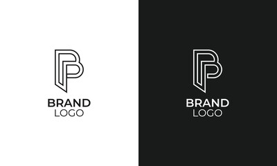 Two Vector Monogram Logos With Letters PP