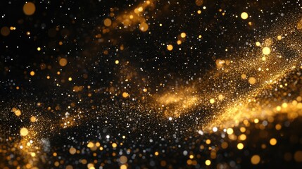 Obraz premium Dynamic Digital Art of a Dust Cloud with Sand Particles on Black Background – Evoking an Underwater Explosion Effect