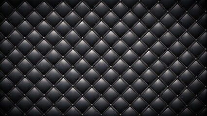 Naklejka premium Quilted black background with textured design for a stylish and luxurious feel