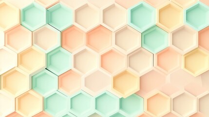 Pastel Hexagon Pattern Abstract Background