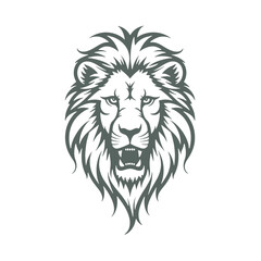 Fototapeta premium Regal Lion Head Sketch, Hand-Drawn Vector Illustration