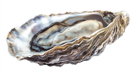 Pristine Fresh Oyster - High-Quality PNG Image of a Succulent and Natural Seafood Delicacy for Culinary Designs and Seafood Concepts