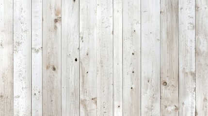 Fototapeta premium Whitewashed Wooden Planks Wall Texture Background