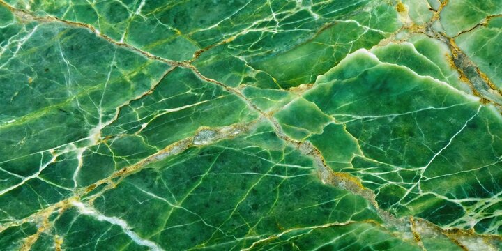 The polished green stone surface glimmers with intricate veining, patterns of light and dark dancing across its smooth