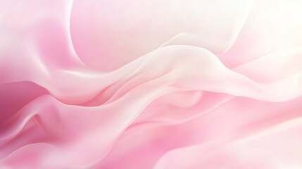 Fototapeta premium Close-up of soft white and pink fabric with light shining through.