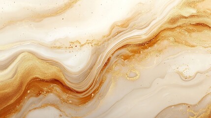 Abstract fluid art background light brown and beige colors Liquid marble Acrylic painting with sand lines and gradient Alcohol ink backdrop with wavy pattern : Generative AI
