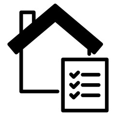 properties, home with checklist icon