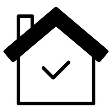 recommend clip art: home house tick check mark icon