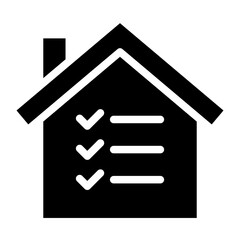 properties, home with checklist icon