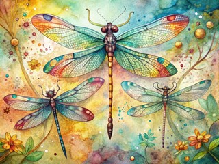 background with butterflies